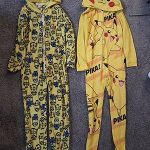 Yellow Pikachu and Minions Onesies